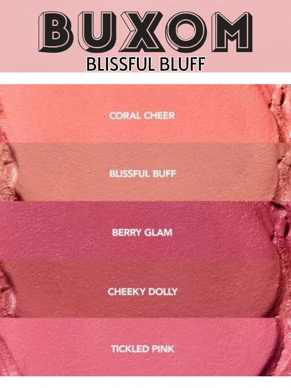 Buxom Blissful Bluff Collagen Peptide Skin Plumping Cream Blush — Soft Rose Pink